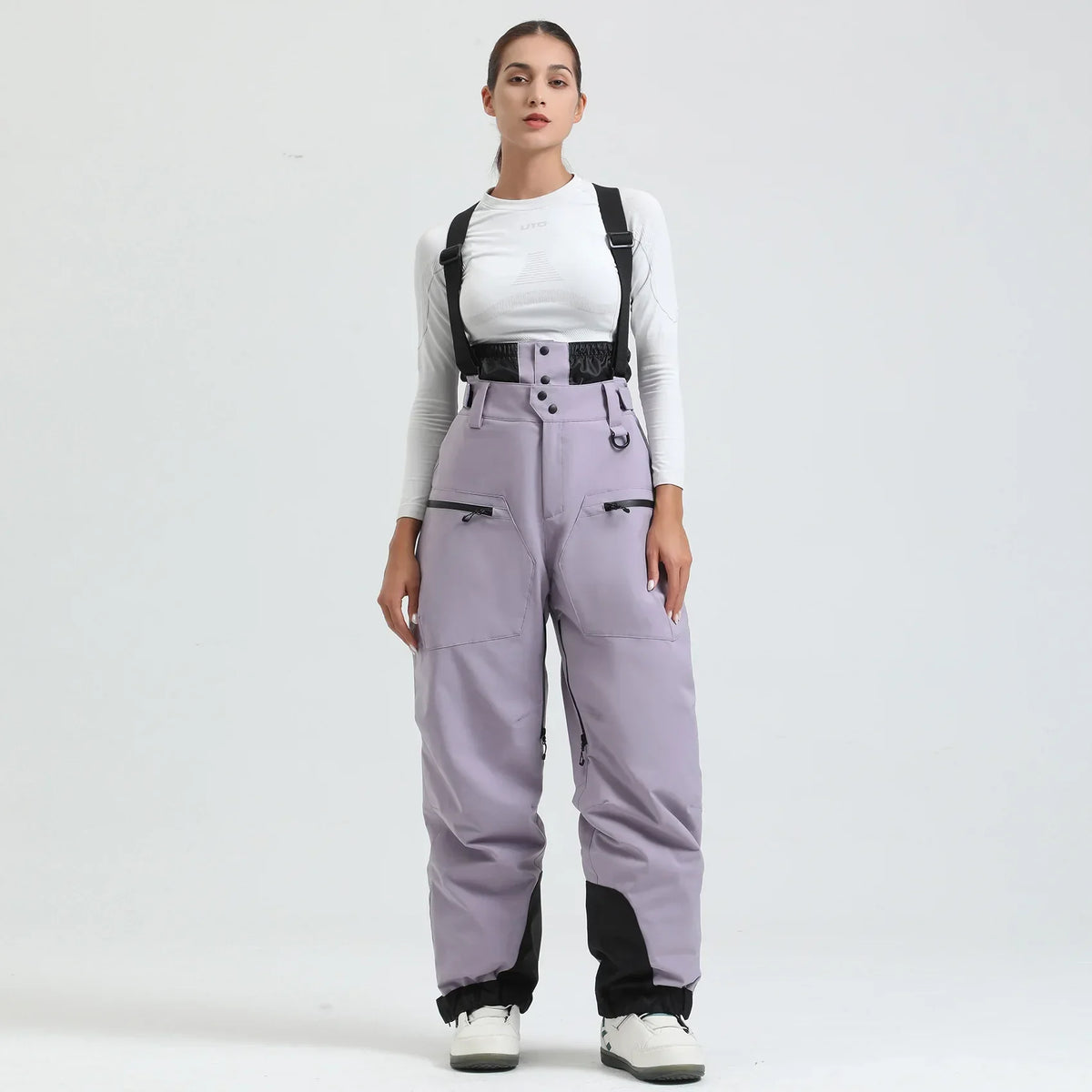 Waterproof Insulated Ski Pants with Suspenders and Zip Fly for Men | Snow Sports