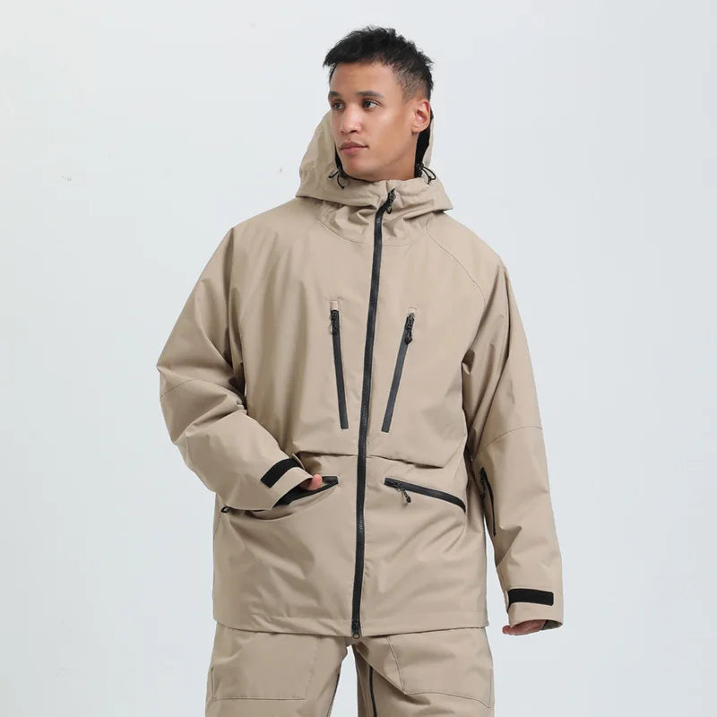 Waterproof Breathable Hooded Ski Jacket for Men and Women | Winter Sports