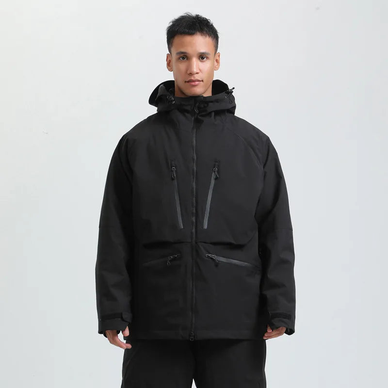 Waterproof Breathable Hooded Ski Jacket for Men and Women | Winter Sports