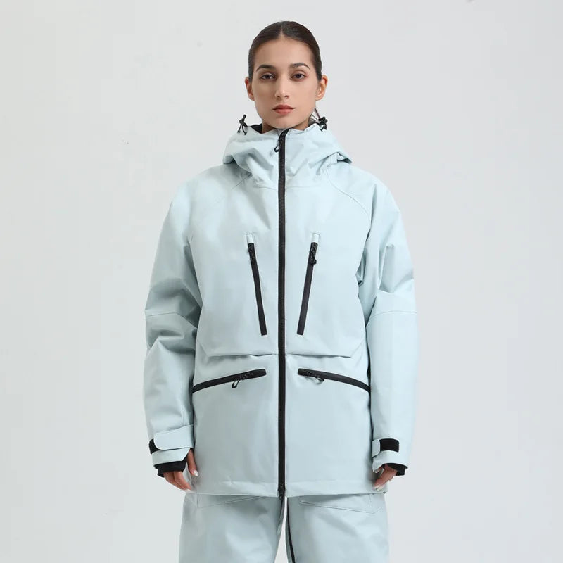 Waterproof Breathable Hooded Ski Jacket for Men and Women | Winter Sports