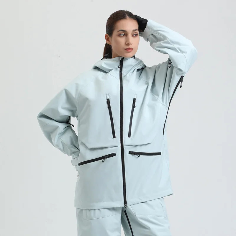 Waterproof Breathable Hooded Ski Jacket for Men and Women | Winter Sports