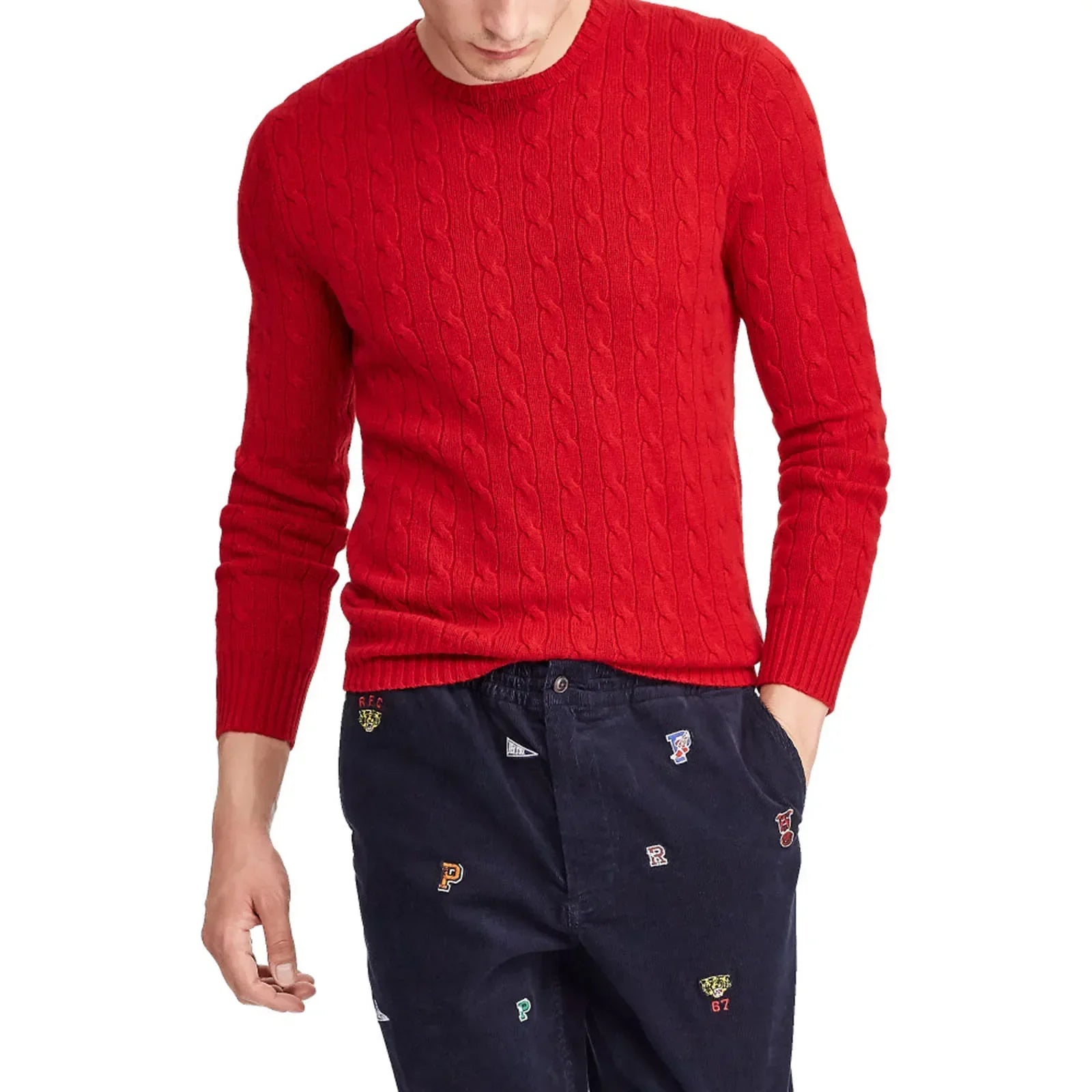 Men's Knitted Sweater - Thick Cotton Pullover