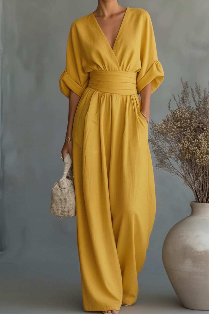 Green Vintage Style Sleeveless Jumpsuit for Women