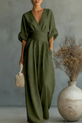 Green Vintage Style Sleeveless Jumpsuit for Women
