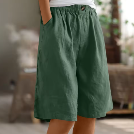 Women's Elastic Waist Mid-Thigh Comfort Shorts for Women