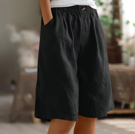 Women's Elastic Waist Mid-Thigh Comfort Shorts for Women