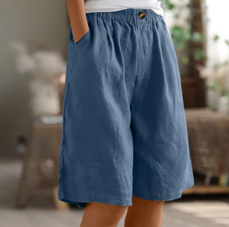 Women's Elastic Waist Mid-Thigh Comfort Shorts for Women