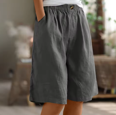 Women's Elastic Waist Mid-Thigh Comfort Shorts for Women