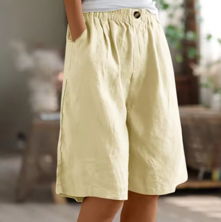 Women's Elastic Waist Mid-Thigh Comfort Shorts for Women