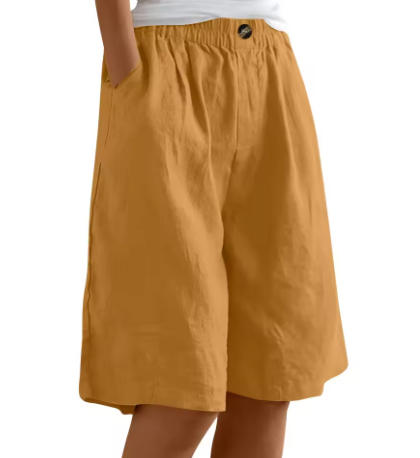Women's Elastic Waist Mid-Thigh Comfort Shorts for Women