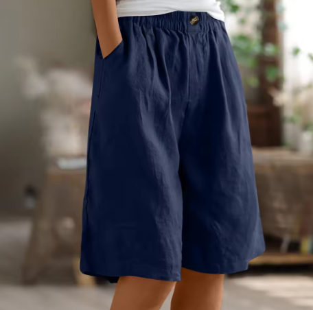 Women's Elastic Waist Mid-Thigh Comfort Shorts for Women
