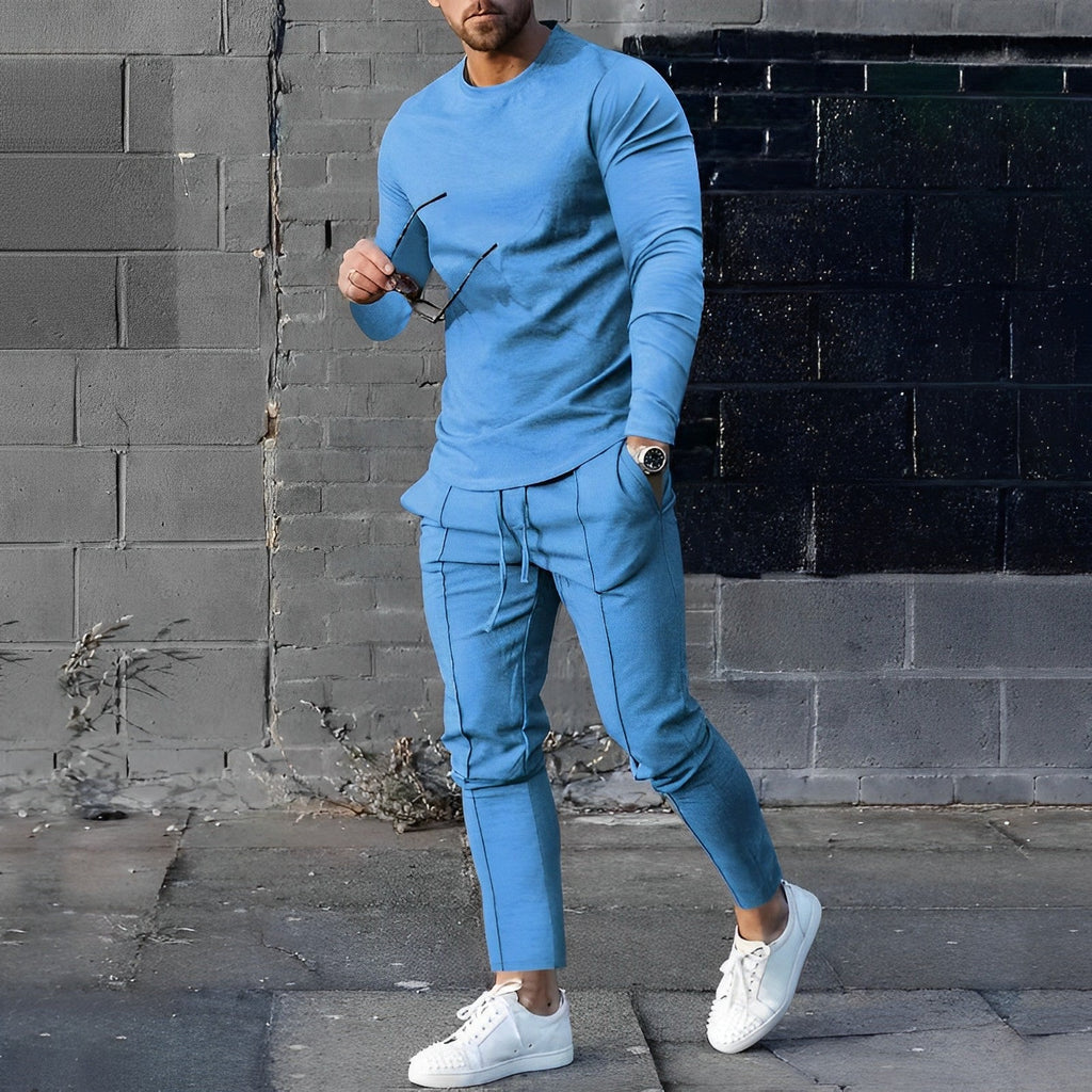 Lightweight Breathable Elastic Waist Two-Piece Set for Men