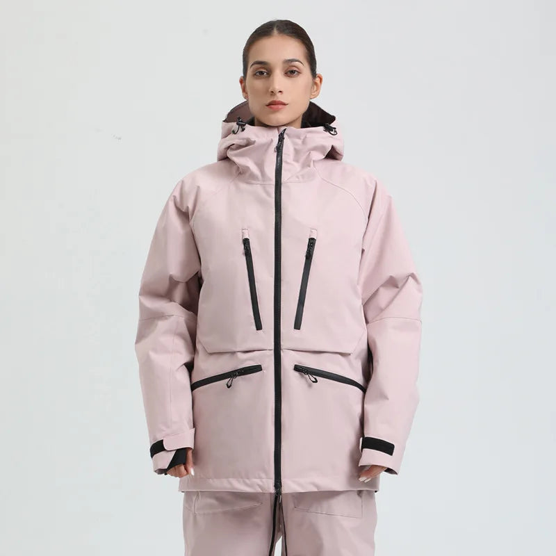 Waterproof Breathable Hooded Ski Jacket for Men and Women | Winter Sports