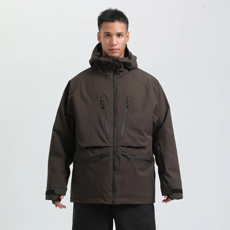 Waterproof Breathable Hooded Ski Jacket for Men and Women | Winter Sports