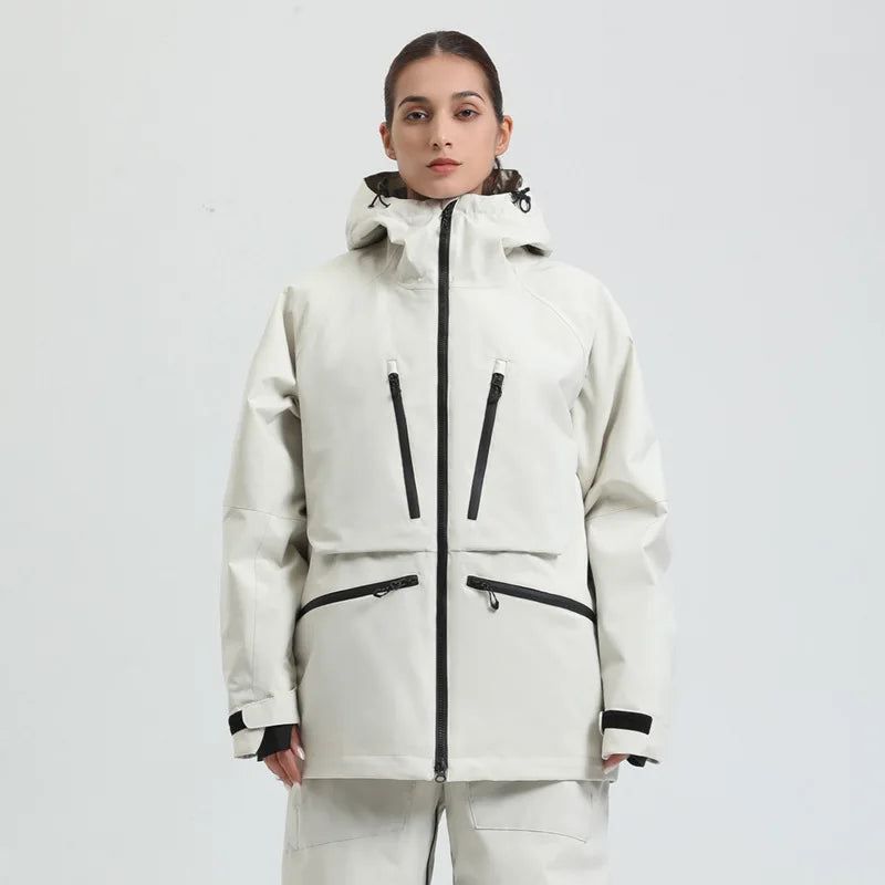 Waterproof Breathable Hooded Ski Jacket for Men and Women | Winter Sports
