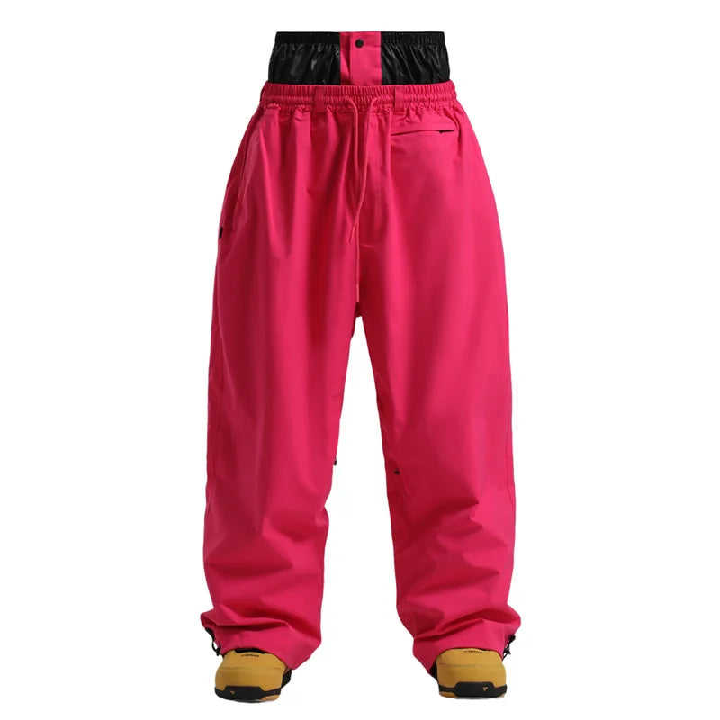 Wide Leg High Waist Outdoor Pants for Men | Drawstring Adjustable Fit Design
