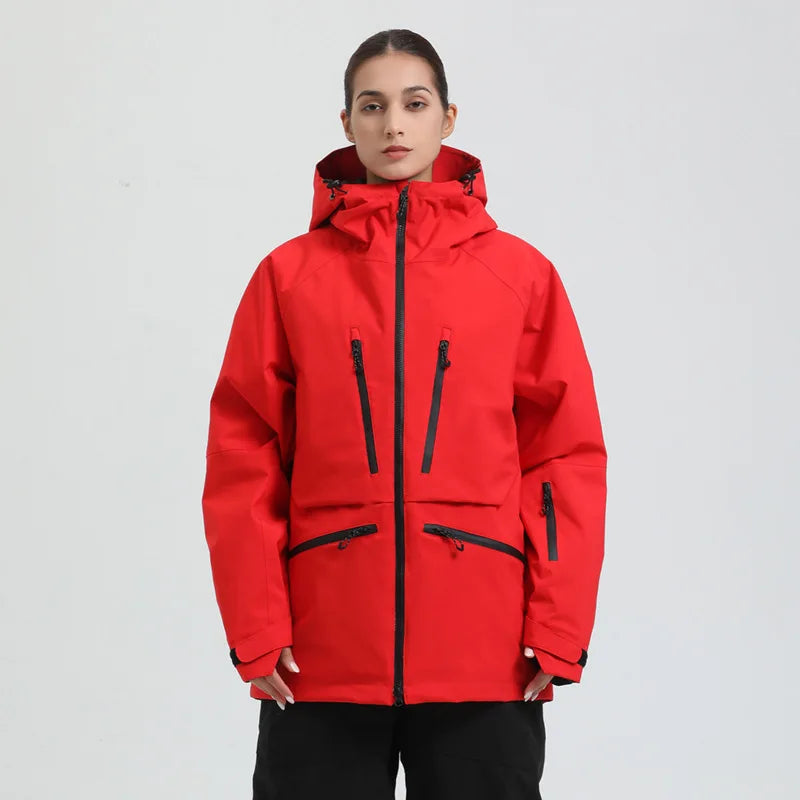 Waterproof Breathable Hooded Ski Jacket for Men and Women | Winter Sports