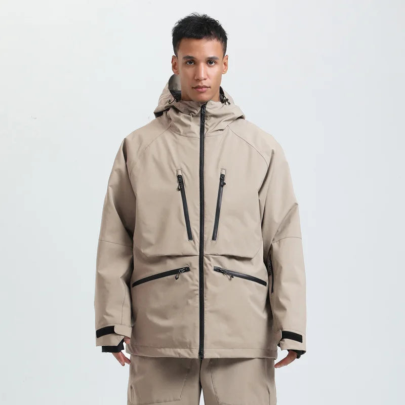 Waterproof Breathable Hooded Ski Jacket for Men and Women | Winter Sports
