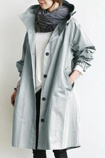 Water Repellent Regular Fit Adjustable Trench Coat for Women | Rainwear