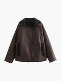 Women's Jacket | Faux Leather Warm Cut