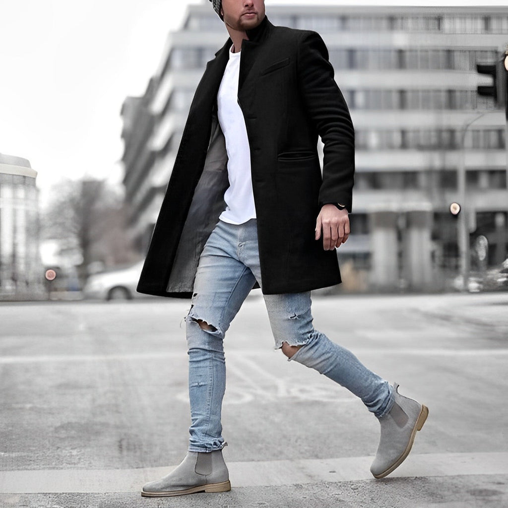 Men's Classic Trench Coat | Elegant Collar