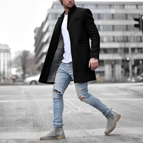 Men's Classic Trench Coat | Elegant Collar