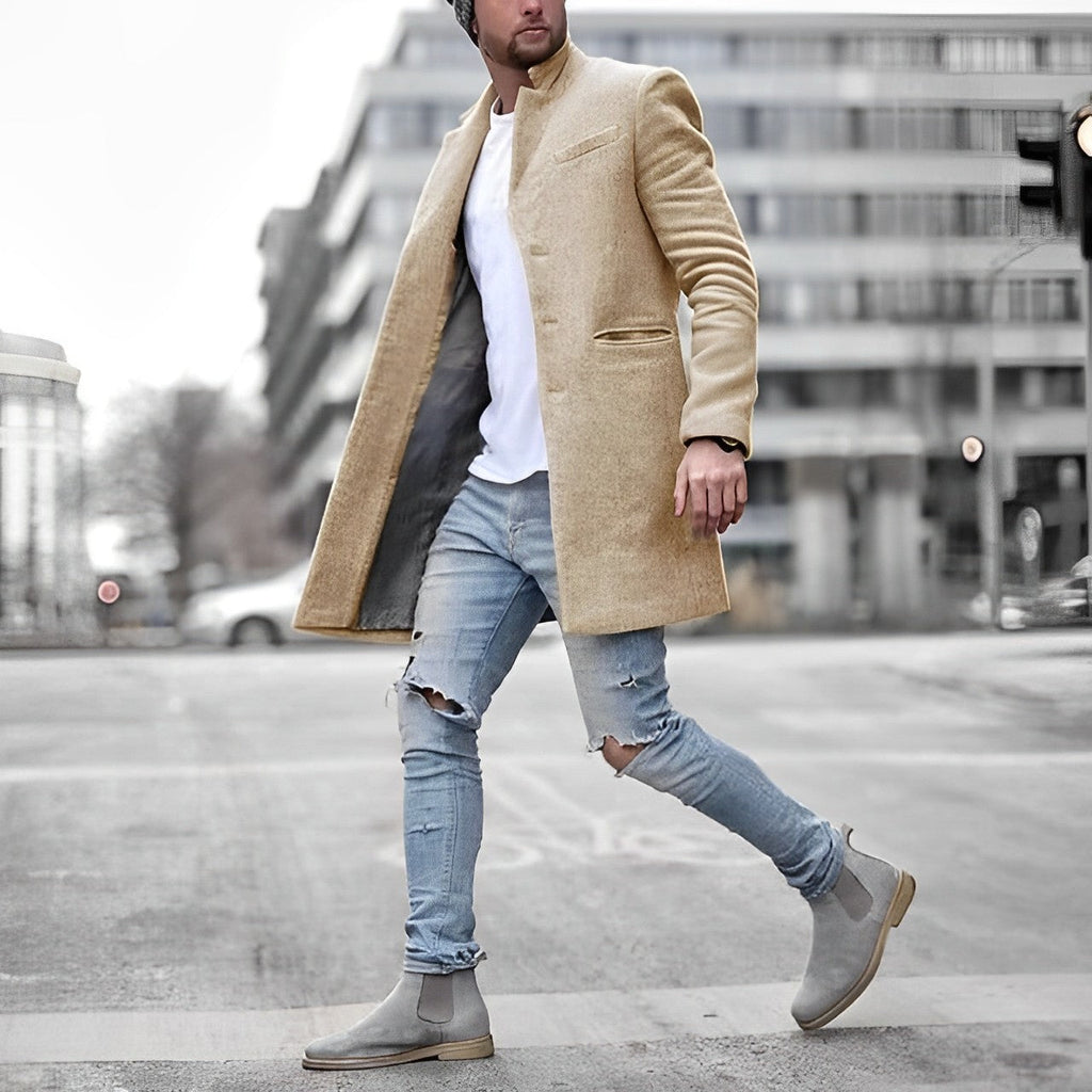 Men's Classic Trench Coat | Elegant Collar