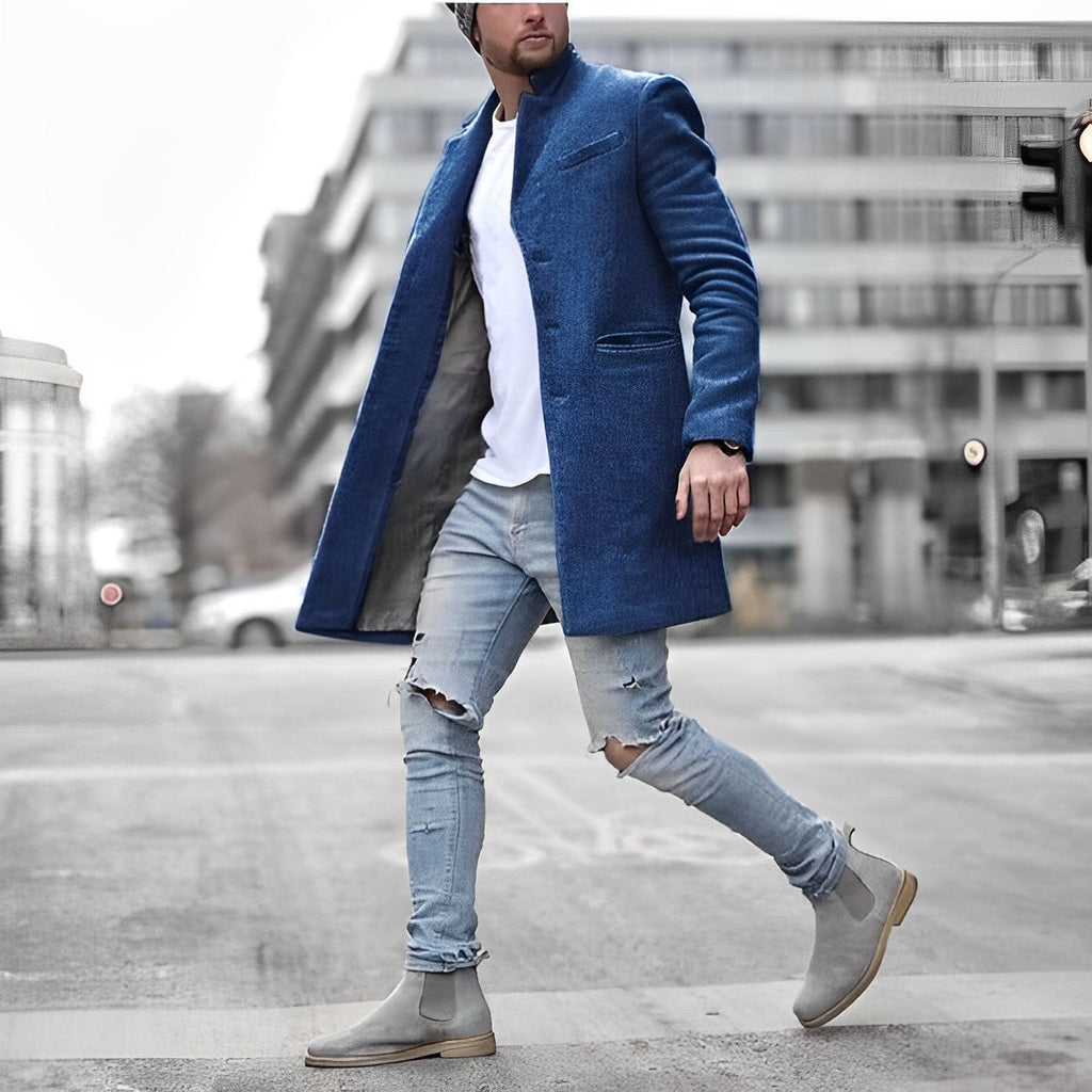 Men's Classic Trench Coat | Elegant Collar