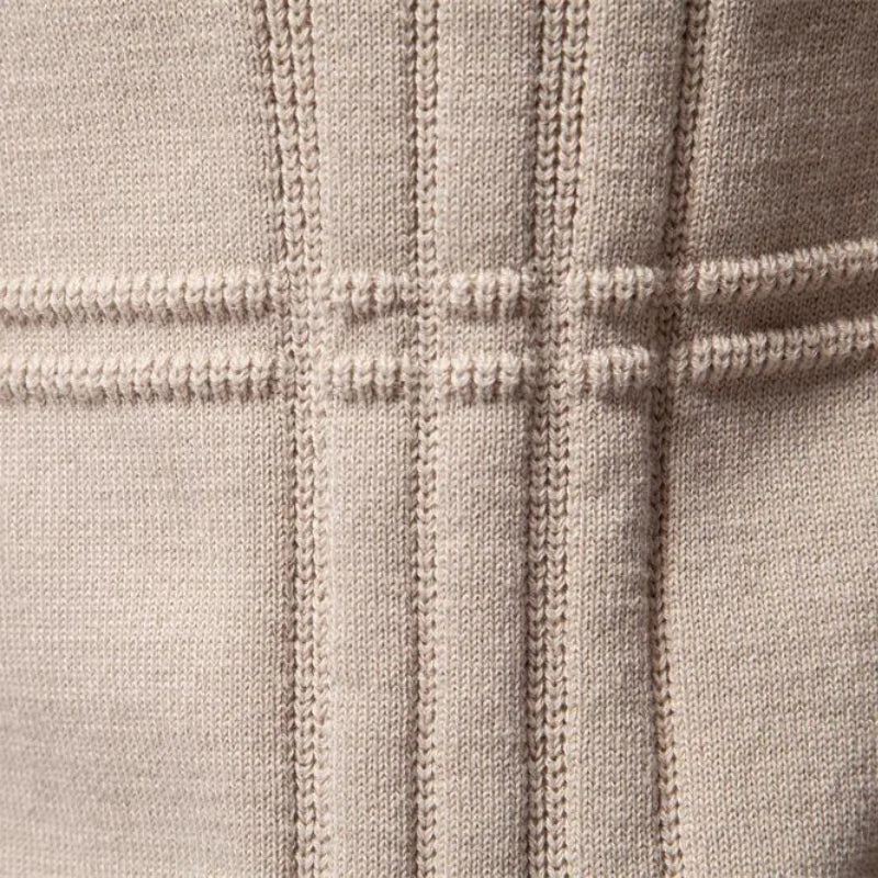 Men's Knitted Pullover – Slim Fit Sweater Made of Breathable Cotton Blend