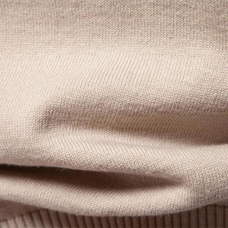 Men's Knitted Pullover – Slim Fit Sweater Made of Breathable Cotton Blend