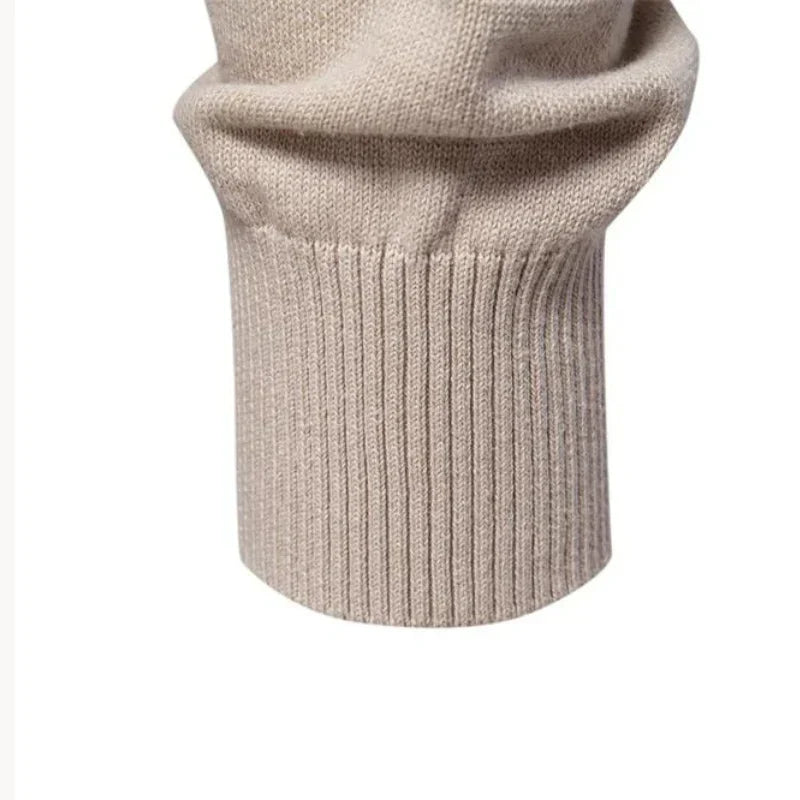Men's Knitted Pullover – Slim Fit Sweater Made of Breathable Cotton Blend
