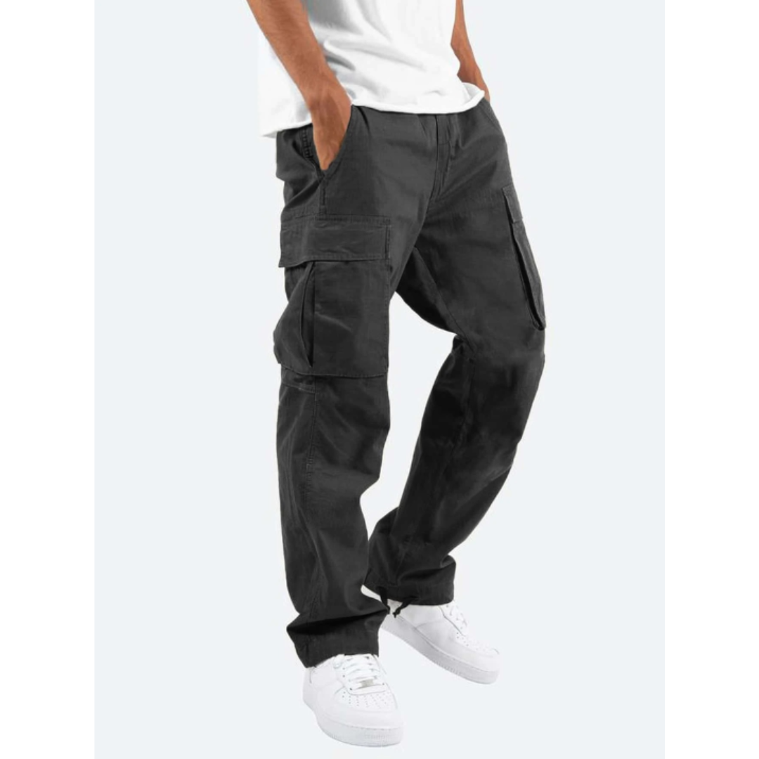 Wide Leg Multi Pocket Ankle Length Pants for Men | Everyday Casual Collection