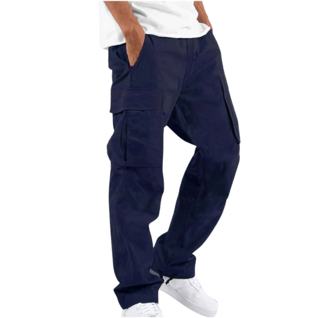 Wide Leg Multi Pocket Ankle Length Pants for Men | Everyday Casual Collection