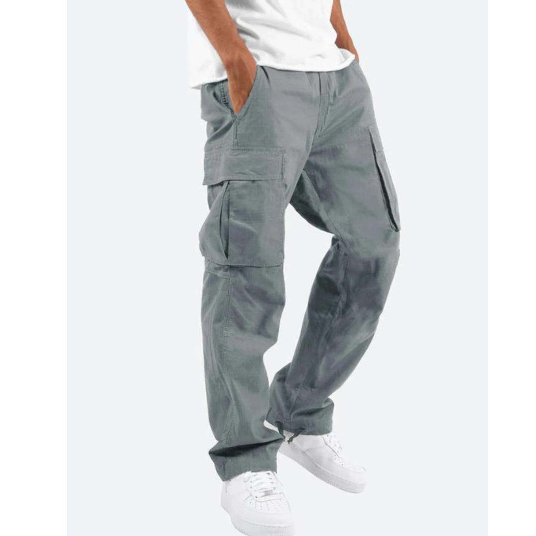 Wide Leg Multi Pocket Ankle Length Pants for Men | Everyday Casual Collection