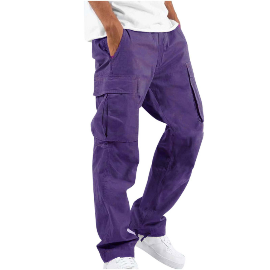 Wide Leg Multi Pocket Ankle Length Pants for Men | Everyday Casual Collection