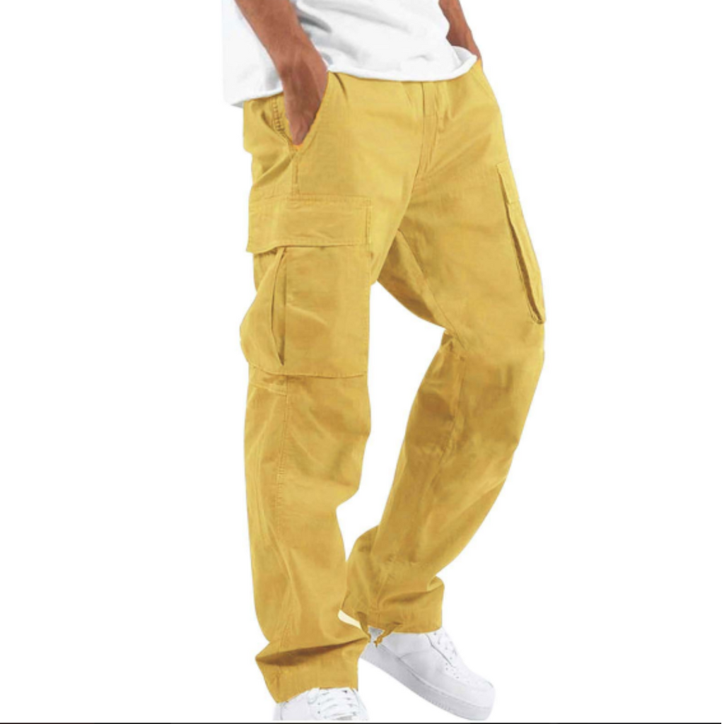 Wide Leg Multi Pocket Ankle Length Pants for Men | Everyday Casual Collection