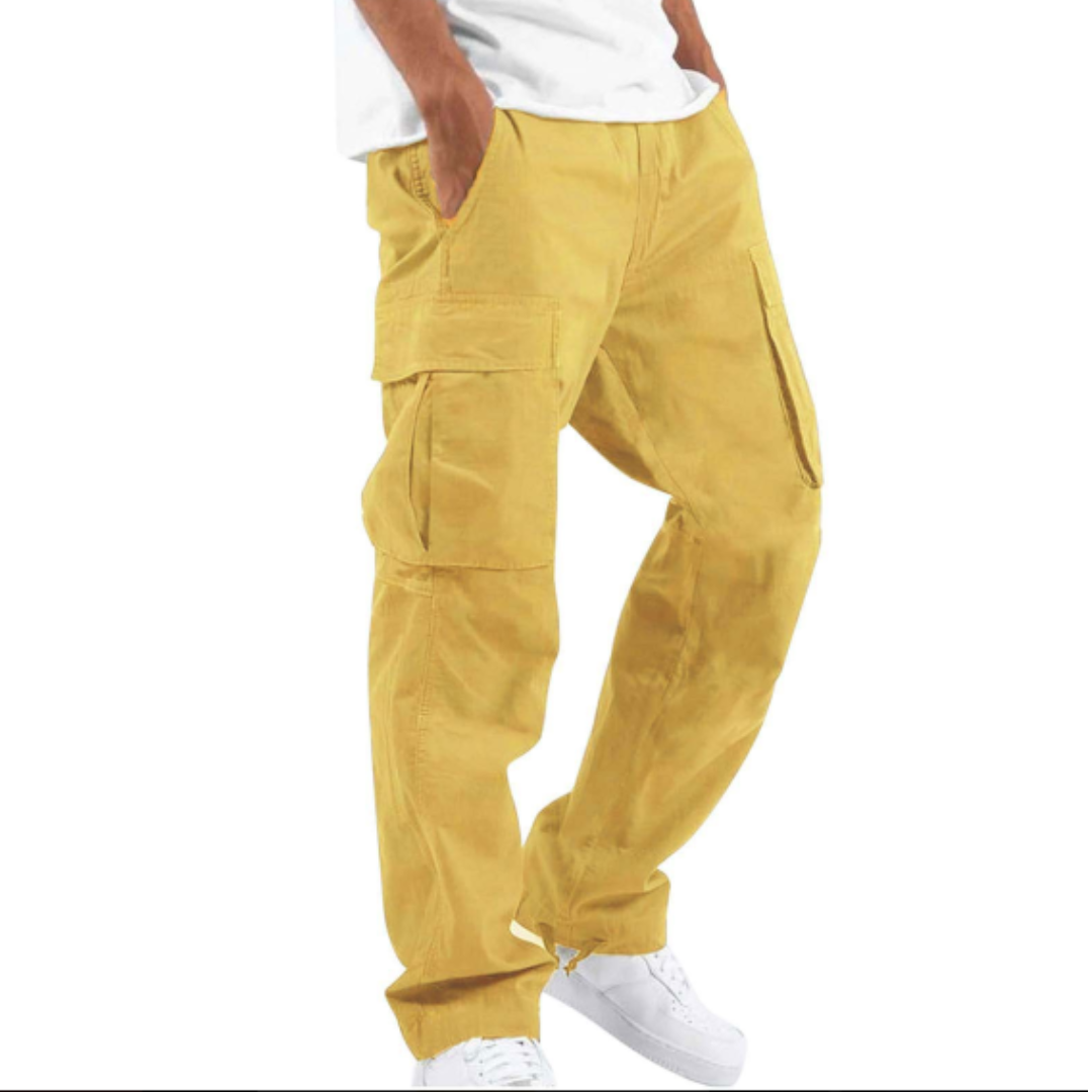 Wide Leg Multi Pocket Ankle Length Pants for Men | Everyday Casual Collection