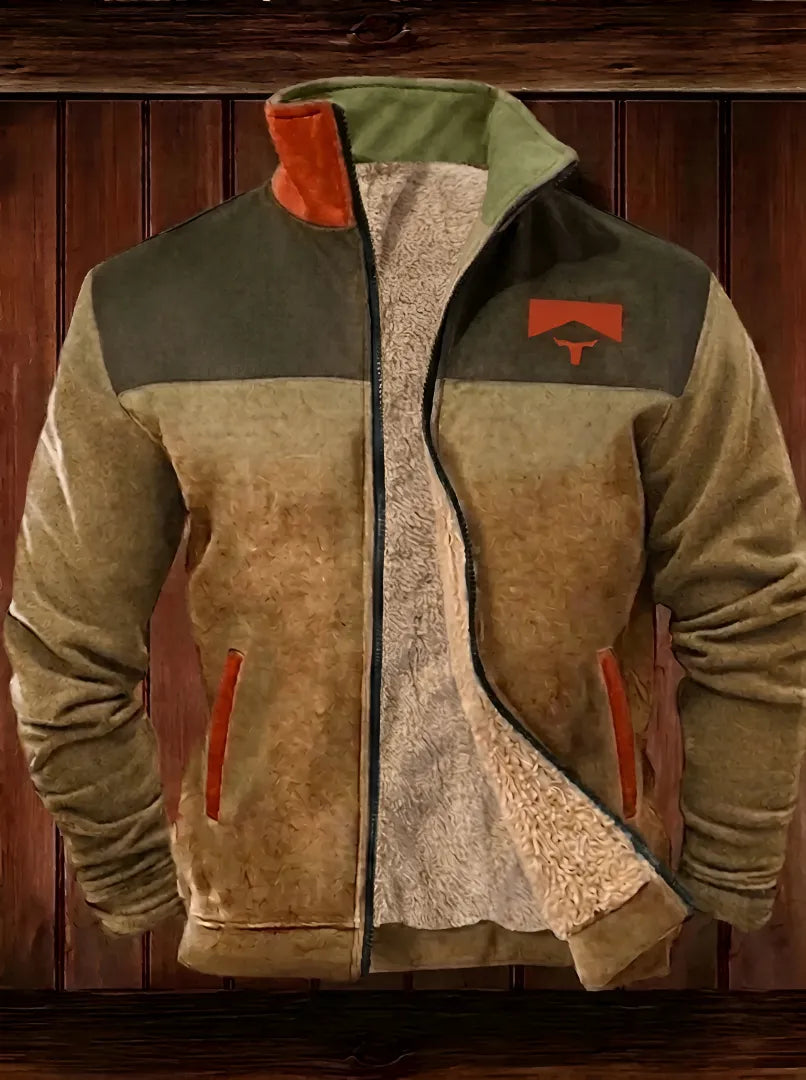 Cotton Polyester Blend Regular Fit Fleece Jacket for Men | Hiking and Camping