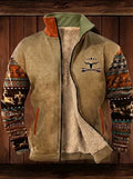 Cotton Polyester Blend Regular Fit Fleece Jacket for Men | Hiking and Camping