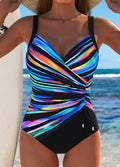 Black Elasticated Pleated Swimsuit for Women | Beachwear