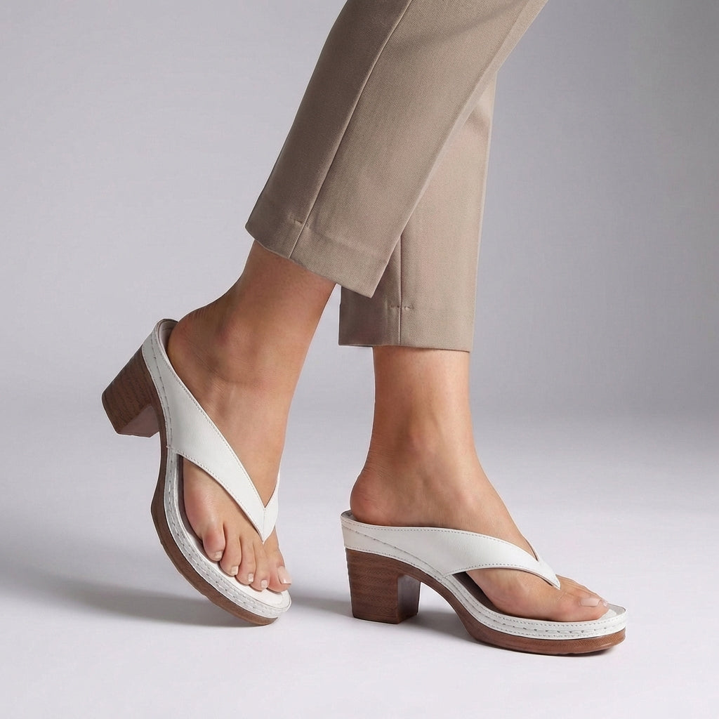 Block Heel Thong Platform Sandals for Women