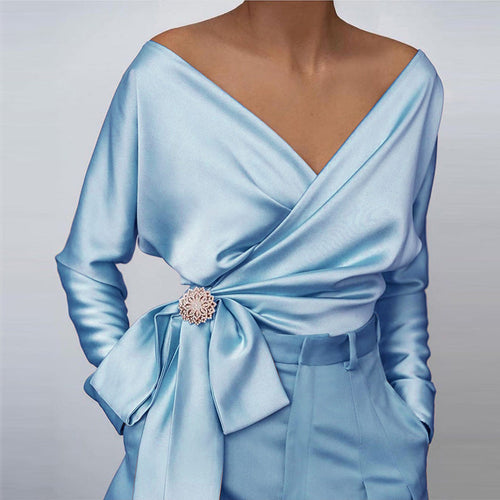 Bow Detail Wrap Blouse for Women | Work and Smart Casual