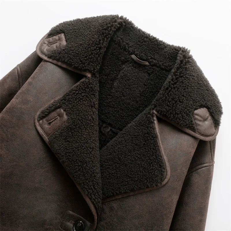 Women's Jacket | Faux Leather Warm Cut