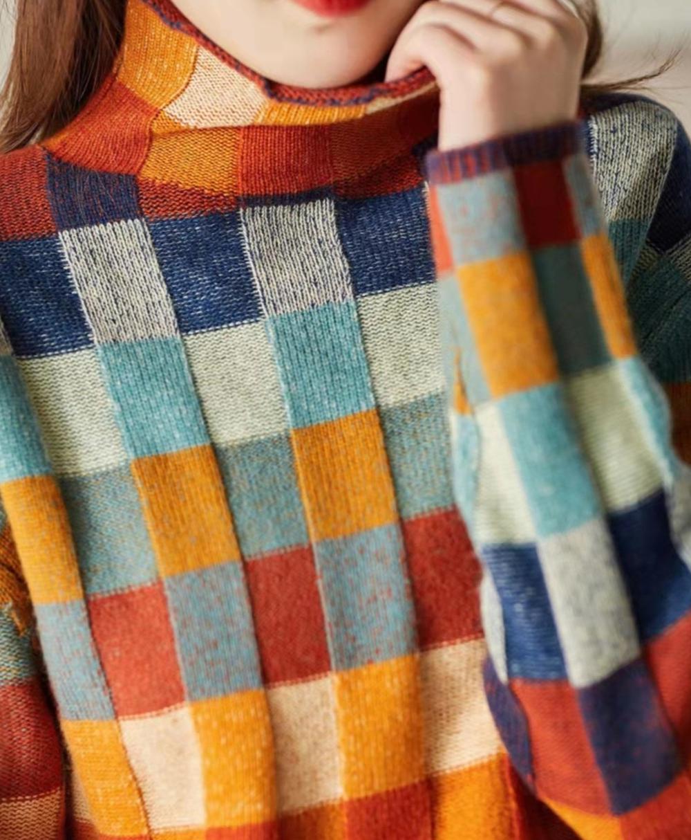 Louisa™ Colorful Checkered Sweater