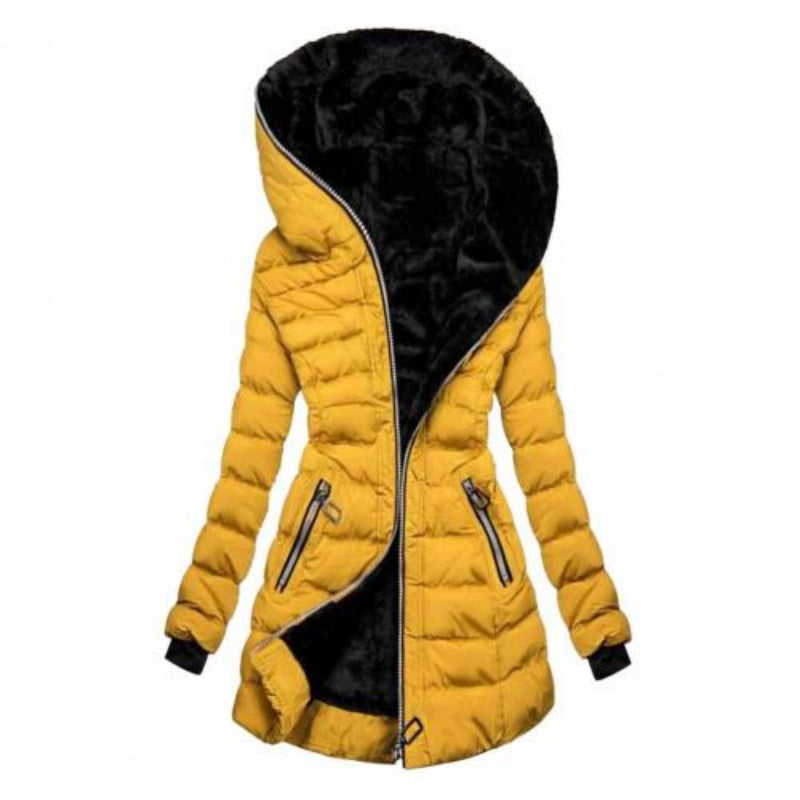 Women's Jacket | Quilted with Hood and Warm Insulation