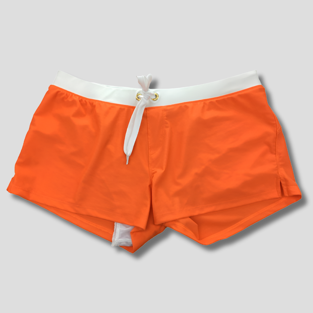 Men Swim Shorts | Drawstring Fitted Swim Trunks