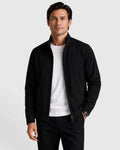 Woven Textured Zip Front Tailored Jacket for Men | Business Casual