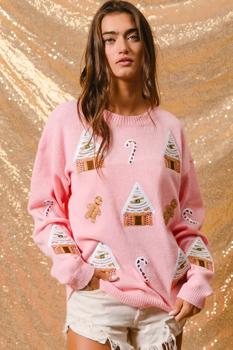 Jocelyn | Women's Winter Christmas Crew Neck Sweater
