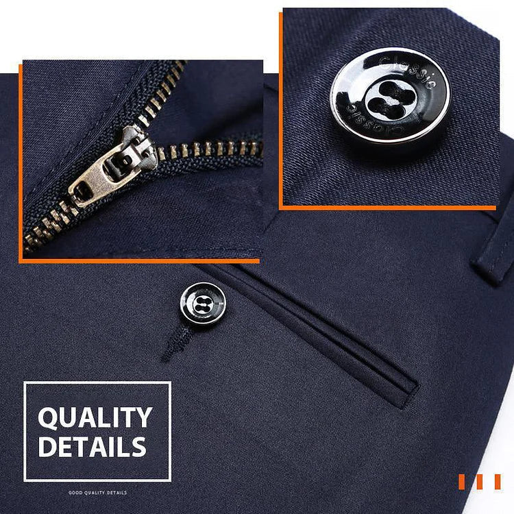 Stretch Loose Fit Pants with Elastic Waist and Pockets for Men | Workwear