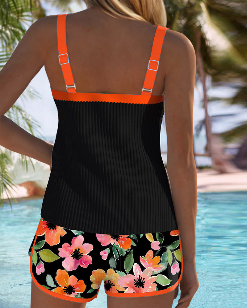Women's Tummy Control Tankini Two-Piece Swimsuit for Women